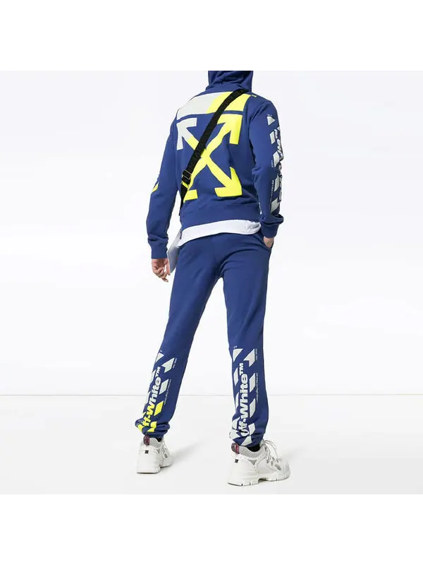 Толстовка mens ss19 spilt logo slim hoody blue Off-White — изображение 4 из 4, синий