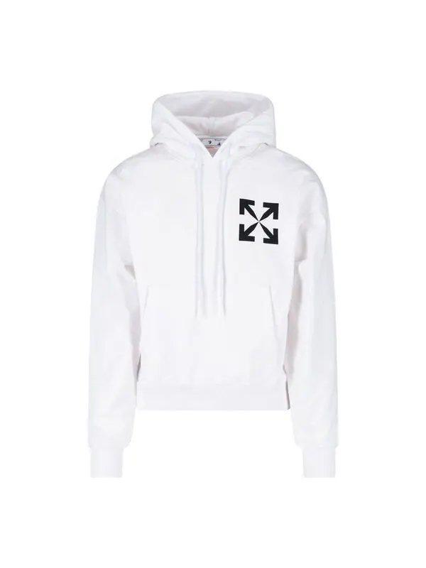 Толстовка men's logo pattern printing white Off-White — изображение 1 из 3, мульти