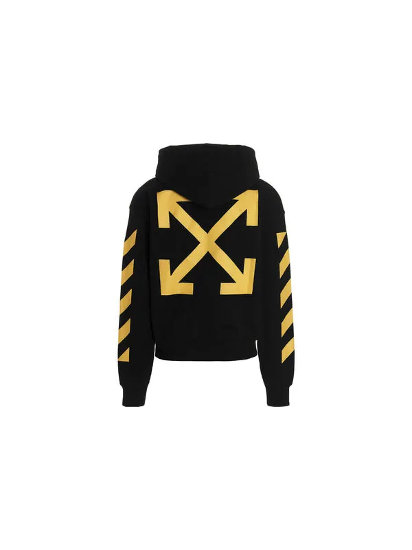 Толстовка caravaggio print hoodie 'black yellow' Off-White — изображение 2 из 4, черный/желтый
