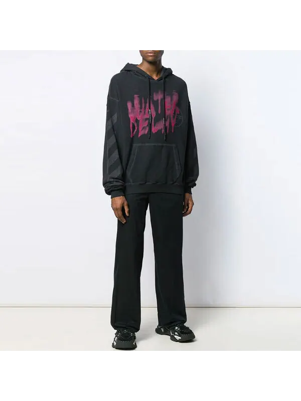 Толстовка c/o virgil aalon water delay Off-White — изображение 4 из 4, черный