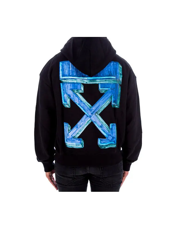 Толстовка fw20 arrows printing hooded pullover men black Off-White — изображение 4 из 4, черный