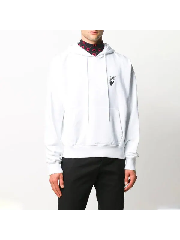 Толстовка pullovers long sleeve cotton logo sweatshirt Off-White — изображение 3 из 4, белый