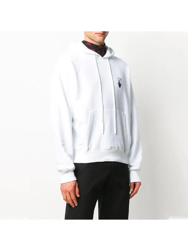 Толстовка pullovers long sleeve cotton logo sweatshirt Off-White — изображение 4 из 4, белый