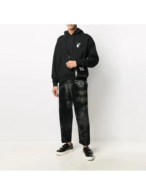 Толстовка fw20 painting arrow hooded sweater men's black Off-White — изображение 3 из 4, черный