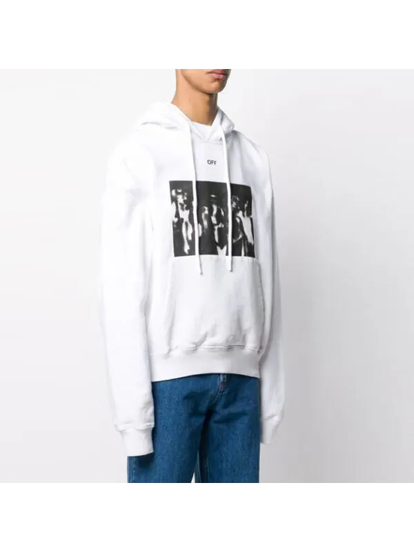 Толстовка ss20 white spray painting oversized Off-White — изображение 3 из 4, белый