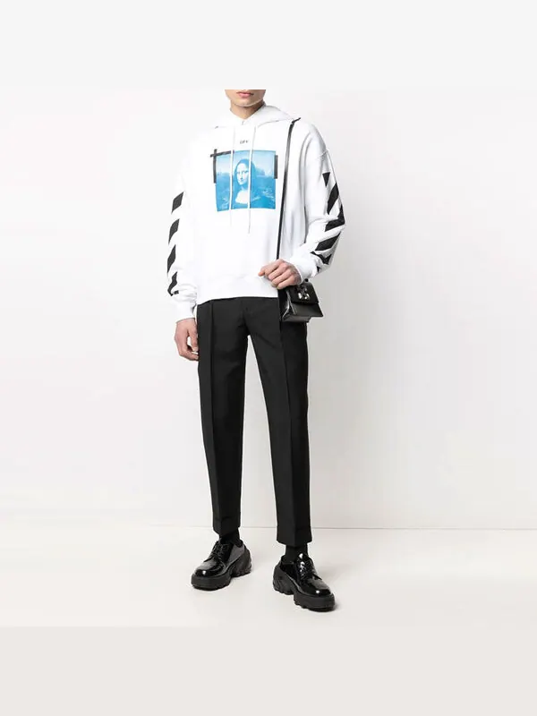 Толстовка logo pattern printing drawstring version white Off-White — изображение 2 из 4, белый
