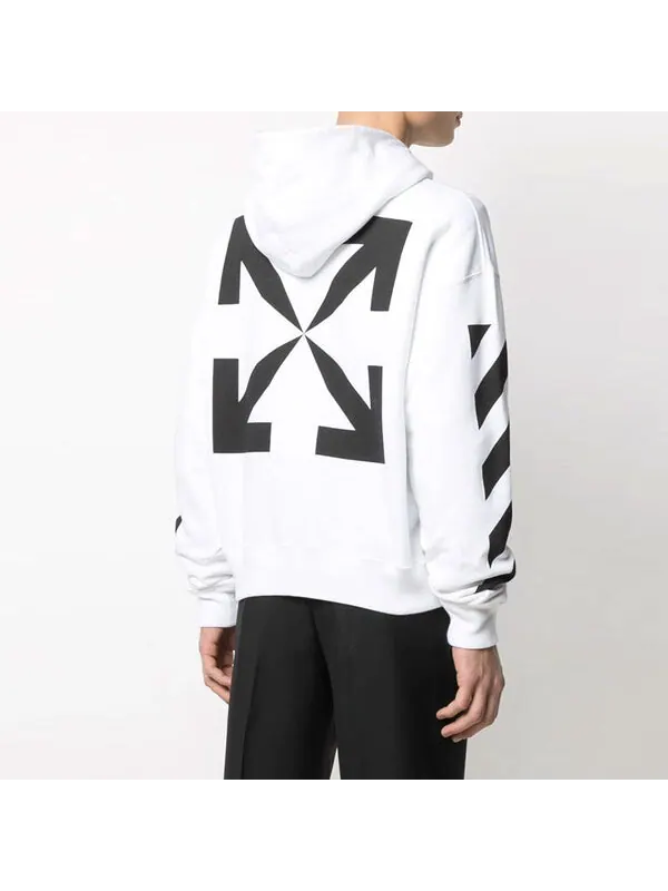 Толстовка logo pattern printing drawstring version white Off-White — изображение 3 из 4, белый