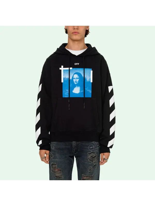 Толстовка blue monalisa over hood 'black' Off-White — изображение 2 из 4, черный