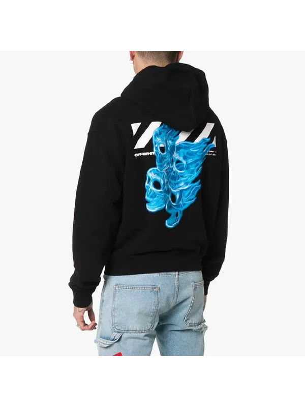 Толстовка OFF-WHITE C/O Virgil Abloh Men'S Black Diag Skulls Over — изображение 3 из 4, черный