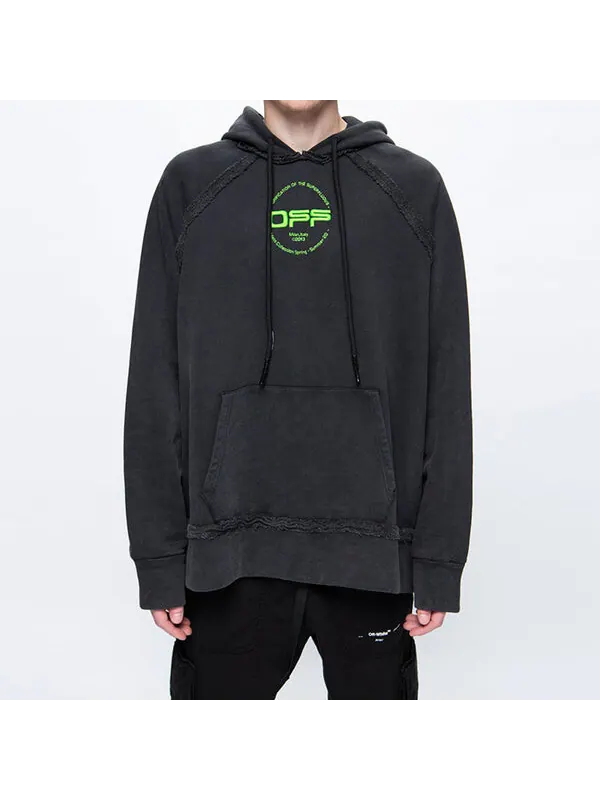Толстовка hand logo incompiuto for men black Off-White — изображение 3 из 4, черный
