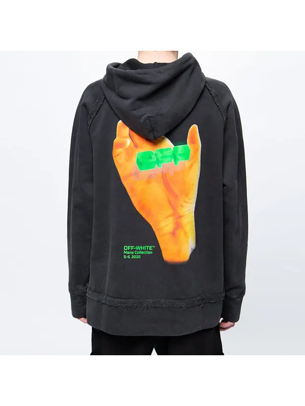 Толстовка hand logo incompiuto for men black Off-White — изображение 4 из 4, черный