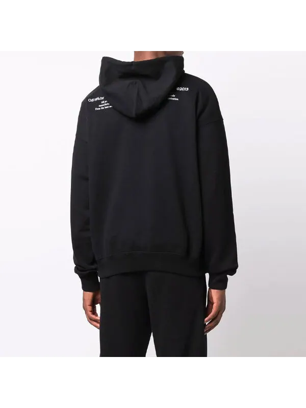 Толстовка fw21 pattern alphabet printing drawstring pullover version black Off-White — изображение 3 из 4, черный