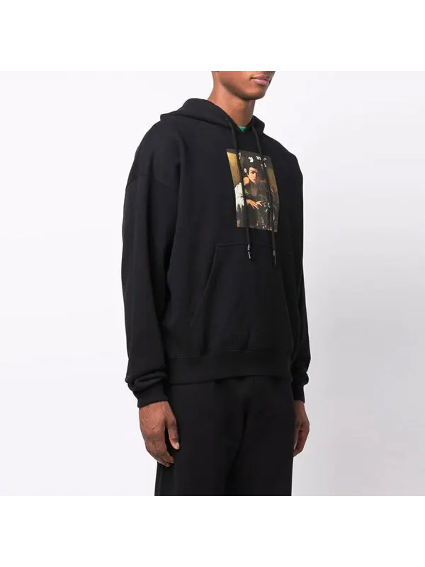 Толстовка fw21 pattern alphabet printing drawstring pullover version black Off-White — изображение 4 из 4, черный