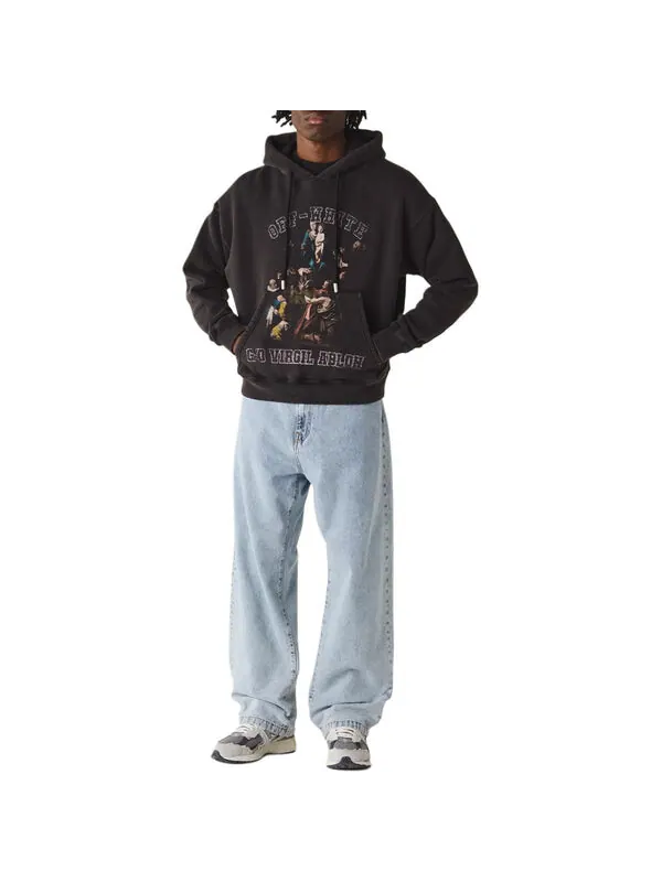 Толстовка mary skate hoodie 'black' Off-White — изображение 4 из 4, черный/зеленый