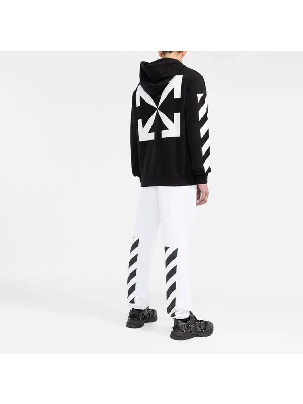 Толстовка men's ss22 arrow pattern printing loose fit autumn black Off-White — изображение 3 из 4, мульти