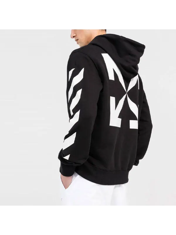 Толстовка men's ss22 arrow pattern printing loose fit autumn black Off-White — изображение 4 из 4, мульти