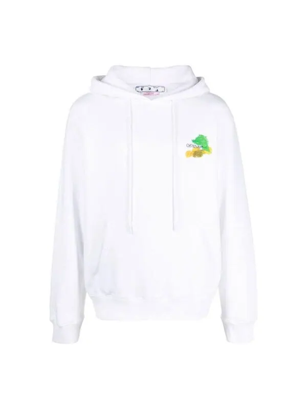Толстовка OFF-WHITE SS23 Brush Arrow Fleece — изображение 1 из 4, белый