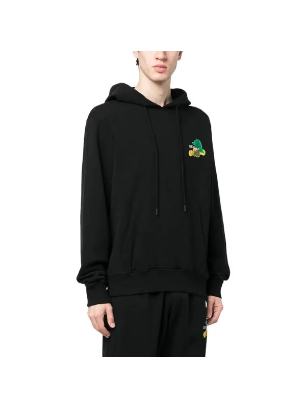Толстовка brush arrows slim skate hoodie 'black multi-color' Off-White — изображение 3 из 4, черный/мульти