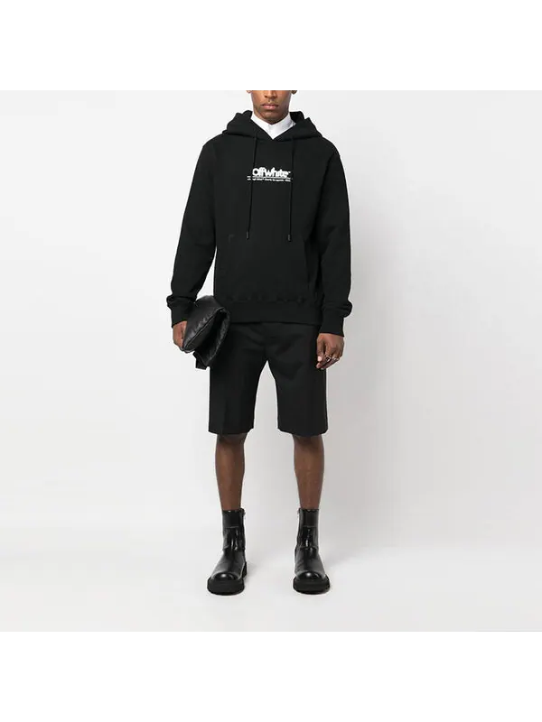 Толстовка chunky logo hoodie 'black' Off-White — изображение 2 из 4, черный