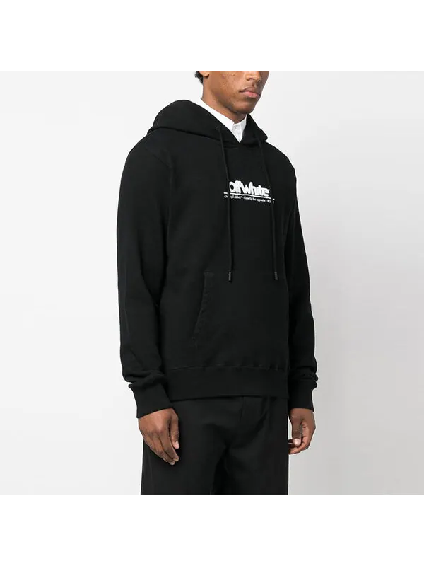 Толстовка chunky logo hoodie 'black' Off-White — изображение 4 из 4, черный