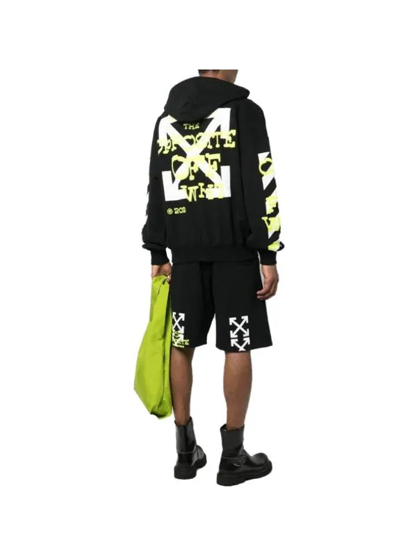 Толстовка diag arrows-logo hoodie Off-White — изображение 3 из 4, белый