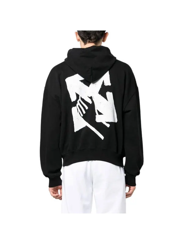 Толстовка ss23 arrows long-sleeve Off-White — изображение 3 из 4, черный/белый