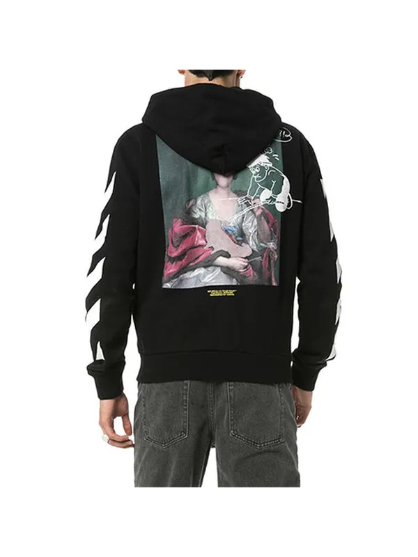 Куртка printing hooded zipper jacket black Off-White — изображение 4 из 4, черный