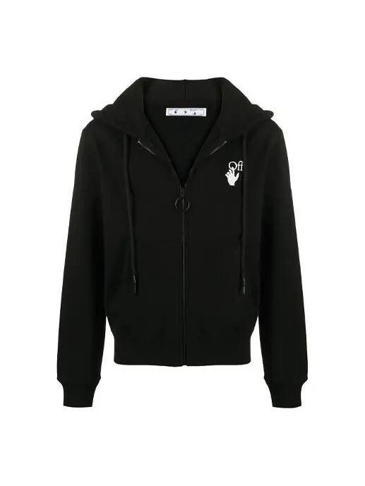 Толстовка OFF-WHITE Painting Arrow Zipper Long Classic Black — изображение 1 из 4, черный
