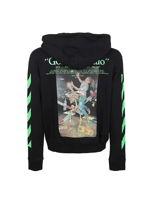 Толстовка graphic print cotton zipped for men black Off-White — изображение 1 из 4, черный