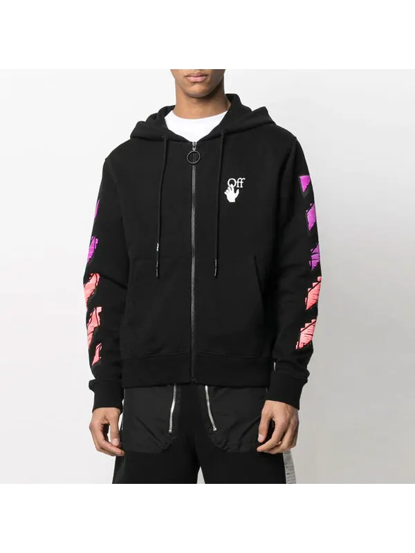 Толстовка OFF-WHITE SS21 Gradient Zipper Classic Jacket Ordinary Version Black — изображение 4 из 4, черный