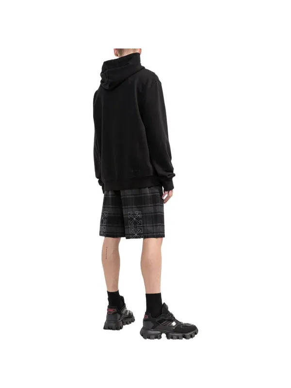 Шорты check-print shorts 'black grey' Off-White — изображение 3 из 4, черный/серый