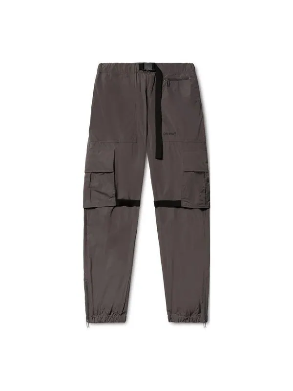 Брюки poly diagonal-stripes cargo pants 'dark grey' Off-White — изображение 1 из 2, серый