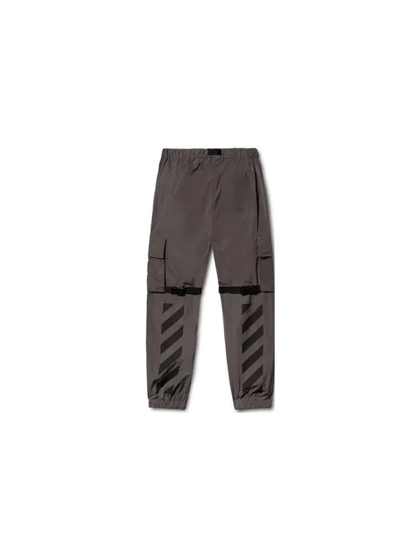 Брюки poly diagonal-stripes cargo pants 'dark grey' Off-White — изображение 2 из 2, серый