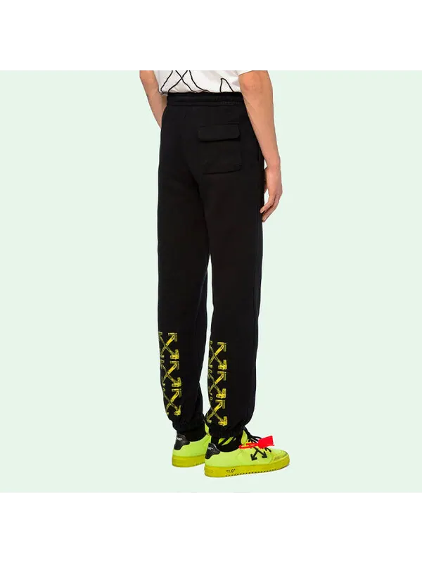 Брюки 2018-19fw street style cotton logo pants Off-White — изображение 4 из 4, черный