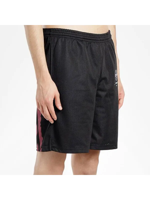 Шорты c/o virgil abloh men's black diag stencil mesh shorts Off-White — изображение 3 из 4, черный
