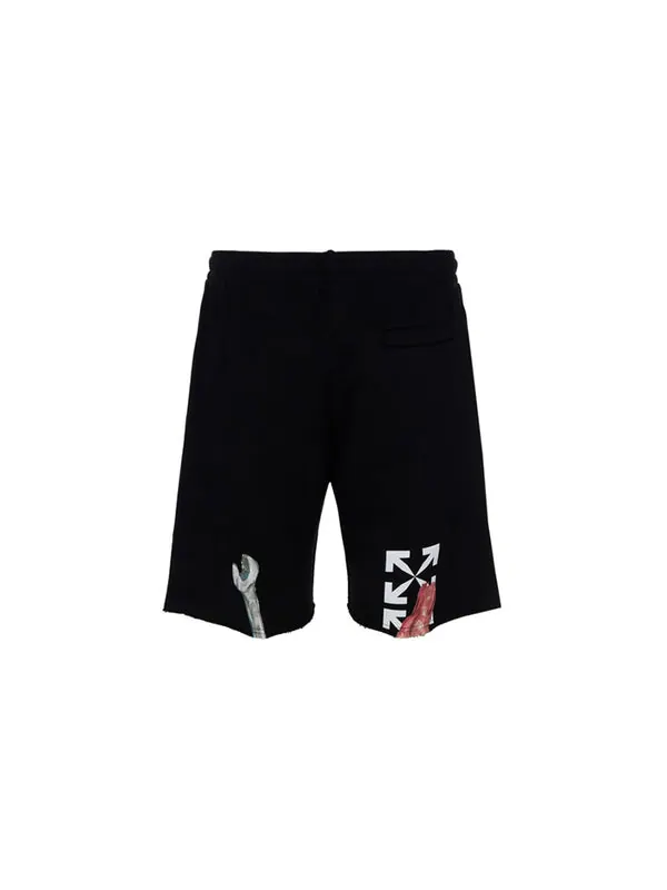 Шорты fw20 pascal applique casual shortsmen's black Off-White — изображение 2 из 4, черный