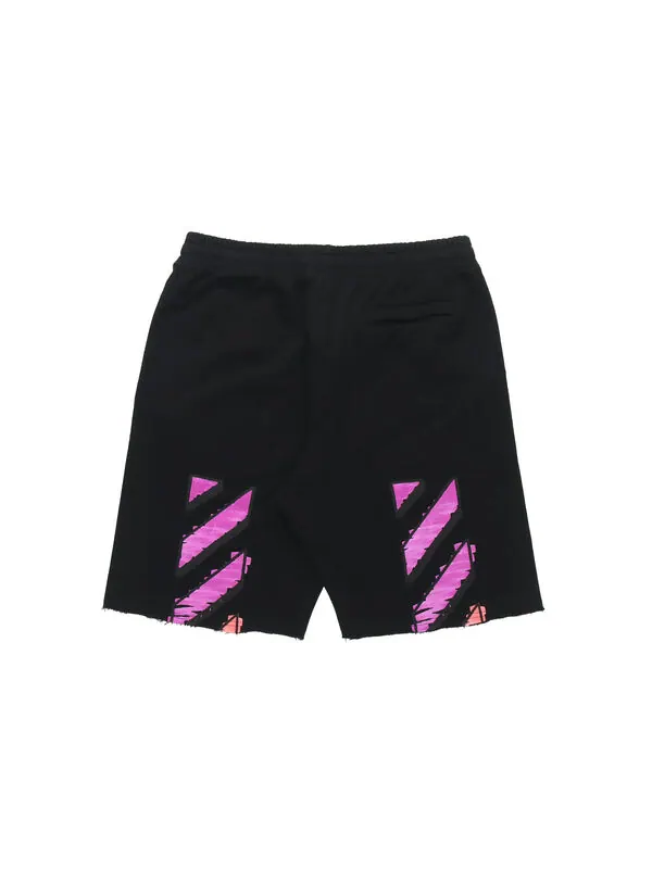 Шорты ss21 diag stripe sweat shorts men s black Off-White — изображение 2 из 4, черный