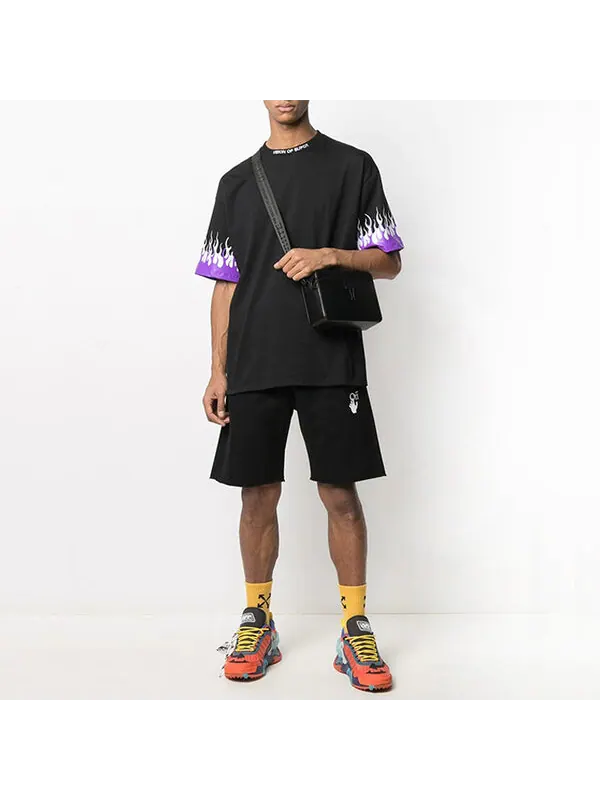 Шорты ss21 diag stripe sweat shorts men s black Off-White — изображение 3 из 4, черный