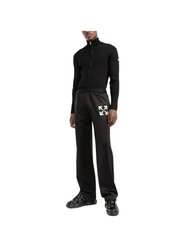Брюки men's fw22 casual arrow pattern sports pants/trousers/joggers black Off-White — изображение 2 из 4, черный/белый