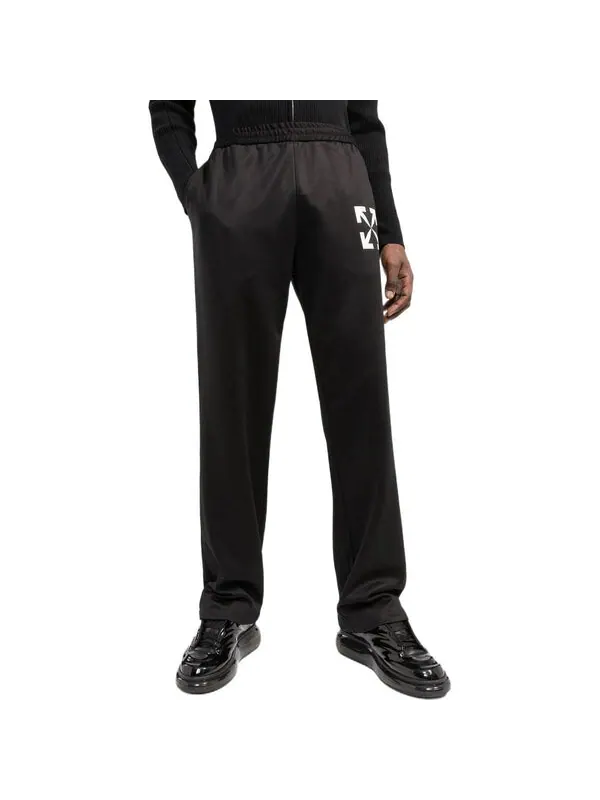 Брюки men's fw22 casual arrow pattern sports pants/trousers/joggers black Off-White — изображение 4 из 4, черный/белый