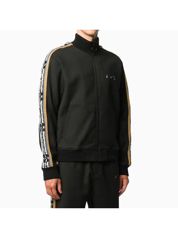 Куртка mens striped sleeve sport jacket Off-White — изображение 2 из 4, черный