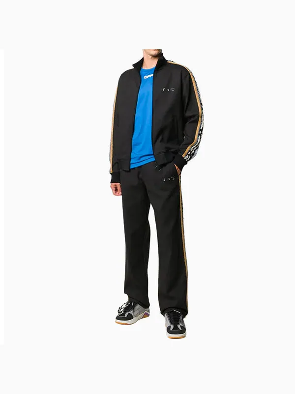 Куртка mens striped sleeve sport jacket Off-White — изображение 4 из 4, черный