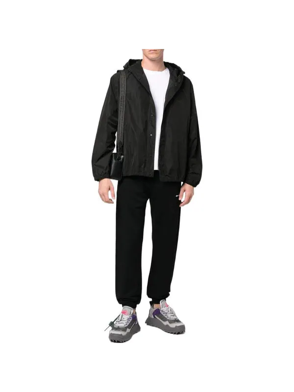 Куртка Men's OFF-WHITE FW22 Back Classic Logo Printing Hooded Jacket Ordinary Version Black — изображение 2 из 4, черный
