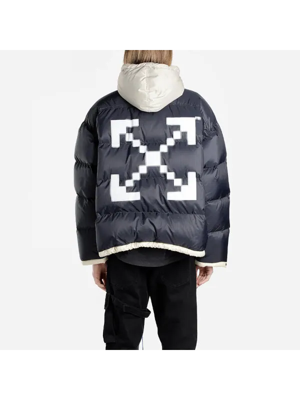 Куртка fw19 scaffolding zipped puffer arrow jacket men blue Off-White — изображение 4 из 4, синий