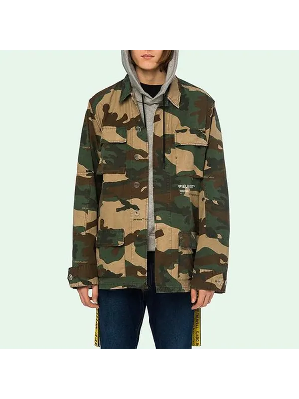 Куртка camouflage multiple pockets yellow cargo jacket camouflage Off-White — изображение 4 из 4, камуфляж