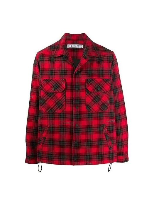 Рубашка fw20 cotton arrows printing jacket men red Off-White — изображение 1 из 4, красный
