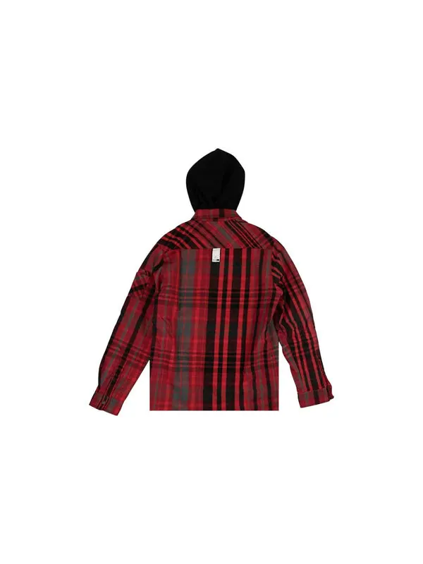 Куртка layered flannel shirt 'red' Off-White — изображение 2 из 2, красный