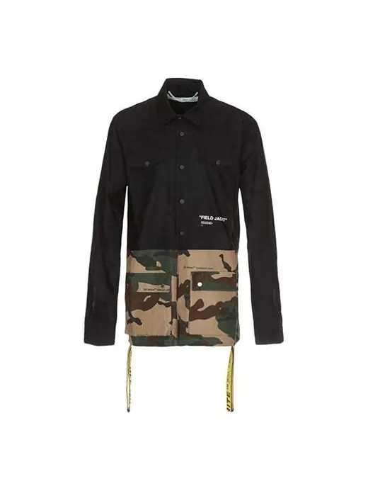 Куртка mens camouflage splicing jacket Off-White — изображение 1 из 4, черный