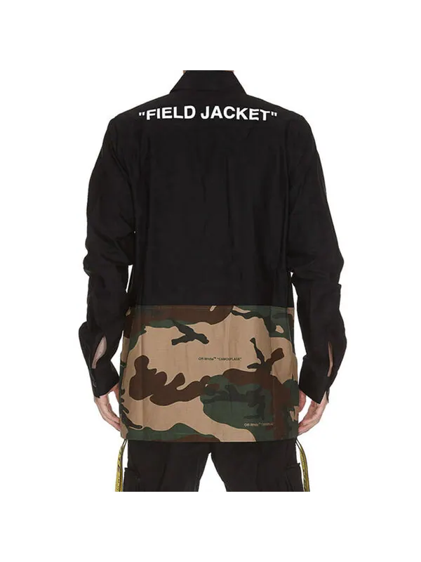 Куртка mens camouflage splicing jacket Off-White — изображение 3 из 4, черный