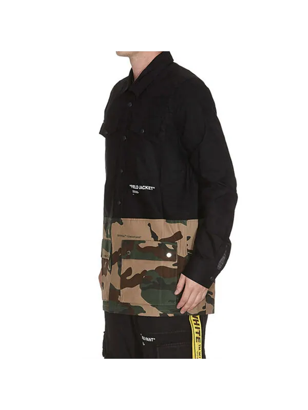 Куртка mens camouflage splicing jacket Off-White — изображение 4 из 4, черный